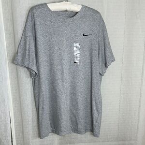 Nike M Heather Gray Men’s Training Crew Short Sleeve Cotton Blend Tee
